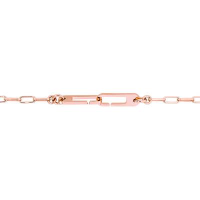Bracelet Osmose Chaîne Rectangulaire Vermeil Rose, Longueur 19,5 cm - L'Avare by Olivier Lafond