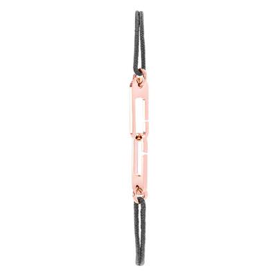 Bracelet Osmose Vermeil Rose Cordon Gris - L'Avare by Olivier Lafond
