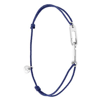925 Sterling Silver Blue Cord Osmose Bracelet - L'Avare by Olivier Lafond