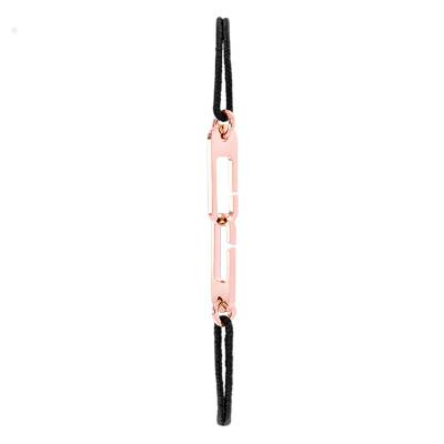 Bracelet Osmose Vermeil Rose Cordon Noir - L'Avare by Olivier Lafond