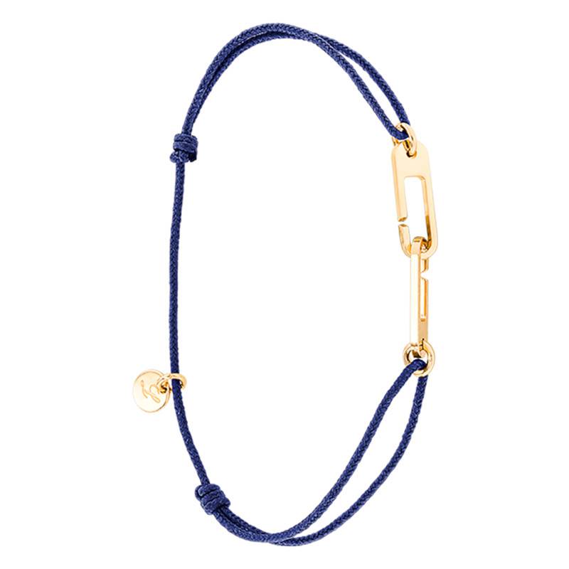 Yellow Vermeil Blue Cord Osmose Bracelet - L'Avare by Olivier Lafond