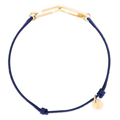Yellow Vermeil Blue Cord Osmose Bracelet - L'Avare by Olivier Lafond