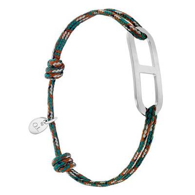 Bracelet gaby GM armée & argent brossé, Largeur 2,00 mm - L'Avare by Olivier Lafond