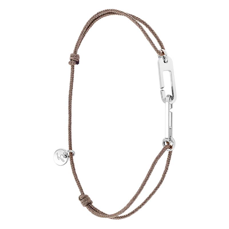 925 Sterling Silver Taupe Cord Osmose Bracelet - L'Avare by Olivier Lafond