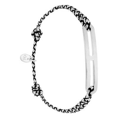 Bracelet gaby slim XL chrome & argent brossé, Largeur 2,00 mm - L'Avare by Olivier Lafond