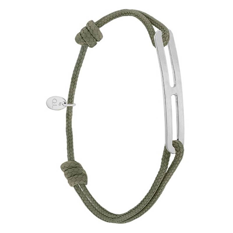 925 Silver Brushed Khaki Gaby Slim XL Bracelet, 2 mm Width - L'Avare by Olivier Lafond