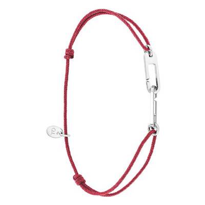 Bracelet osmose cordon rouge & argent - L'Avare by Olivier Lafond