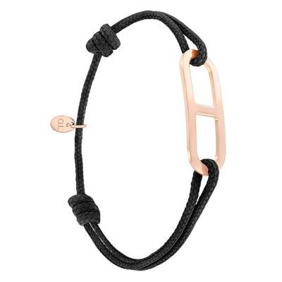 Bracelet gaby GM noir & vermeil rose, Largeur 2,00 mm - L'Avare by Olivier Lafond