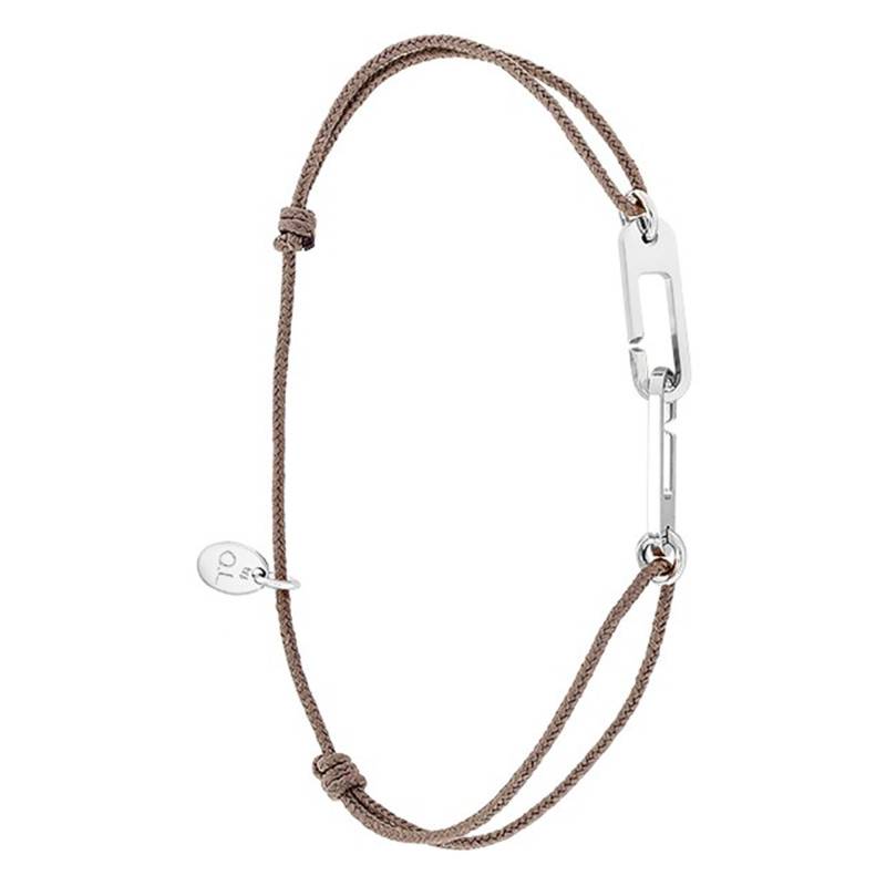 Taupe Osmose 925 Silver Cord Bracelet, 4 x 21 mm - L'Avare by Olivier Lafond