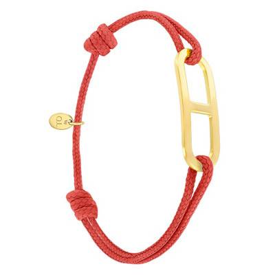 Bracelet gaby GM rouge & vermeil jaune, Largeur 2,00 mm - L'Avare by Olivier Lafond