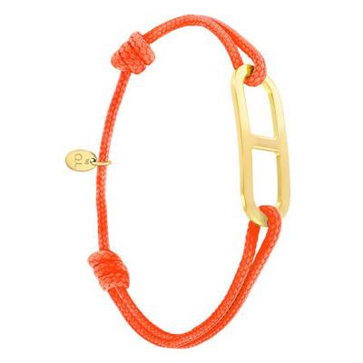 Bracelet gaby GM orange & vermeil jaune, Largeur 2,00 mm - L'Avare by Olivier Lafond