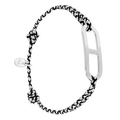 Bracelet gaby GM chrome & argent, Largeur 2,00 mm - L'Avare by Olivier Lafond