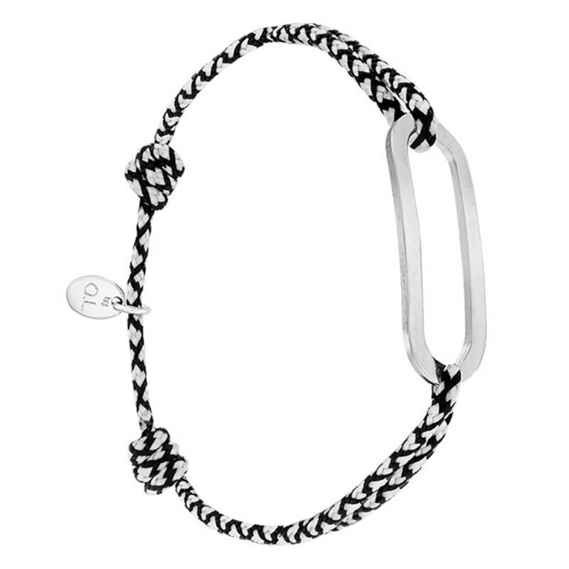 925 Silver Brushed Chrome Figaro Bracelet, 2 mm Width - L'Avare by Olivier Lafond
