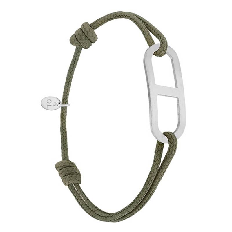 Silver 925 Khaki Brushed Gaby GM Bracelet, 2 mm Width - L'Avare by Olivier Lafond