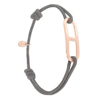 Bracelet gaby GM anthracite & vermeil rose, Largeur 2,00 mm - L'Avare by Olivier Lafond