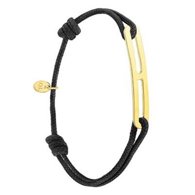 Bracelet gaby slim XL noir & vermeil jaune, Largeur 2,00 mm - L'Avare by Olivier Lafond