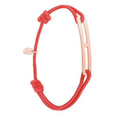 Bracelet gaby slim XL rouge & vermeil rose, Largeur 2,00 mm - L'Avare by Olivier Lafond