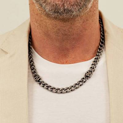 Steel Double B Absolute Necklace, Length 56 cm - 1580744 - Boss