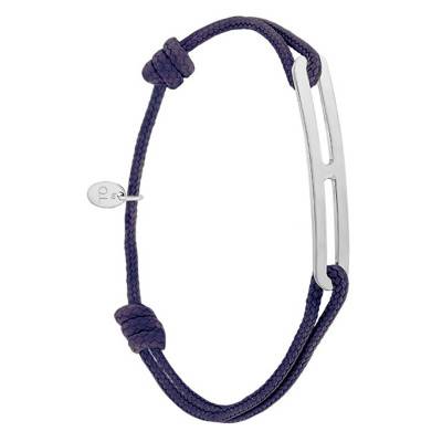 Bracelet gaby slim XL encre & argent, Largeur 2,00 mm - L'Avare by Olivier Lafond
