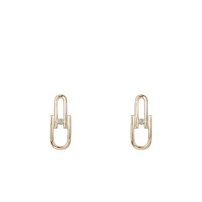 Boucles d'oreilles Evidence Plaqué or et Diamant - La Garçonne Diamant