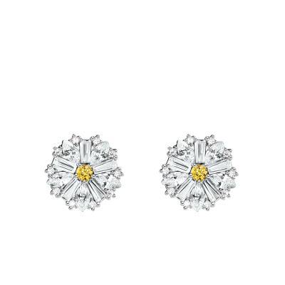 Boucles d'oreilles Lovely Daisy Fleurs en Argent 925 & Zircones Bicolores - H2169-051-4 - Thomas Sabo