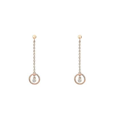 Yellow Gold-Plated Diamond Angélique Drop Earrings - La Garçonne Diamant