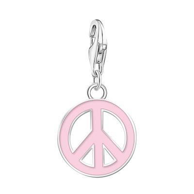 Pendentif Charm As We Visit Peace and Love en Argent 925 & Émail Rose - 2207-007-9 - Thomas Sabo