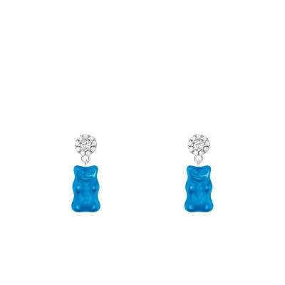 925 Sterling Silver & White Cubic Zirconia Blue Haribo Stud Earrings - H2330-052-1 - Thomas Sabo