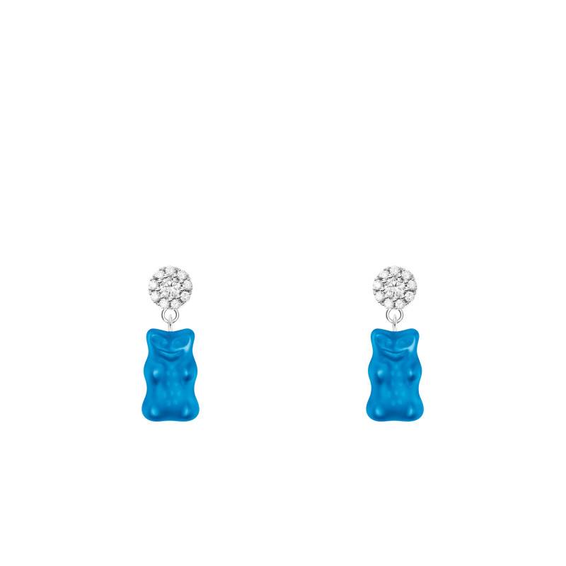 925 Sterling Silver & White Cubic Zirconia Blue Haribo Stud Earrings - H2330-052-1 - Thomas Sabo