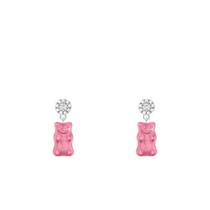 925 Sterling Silver & White Cubic Zirconia Pink Haribo Stud Earrings - H2330-052-9 - Thomas Sabo