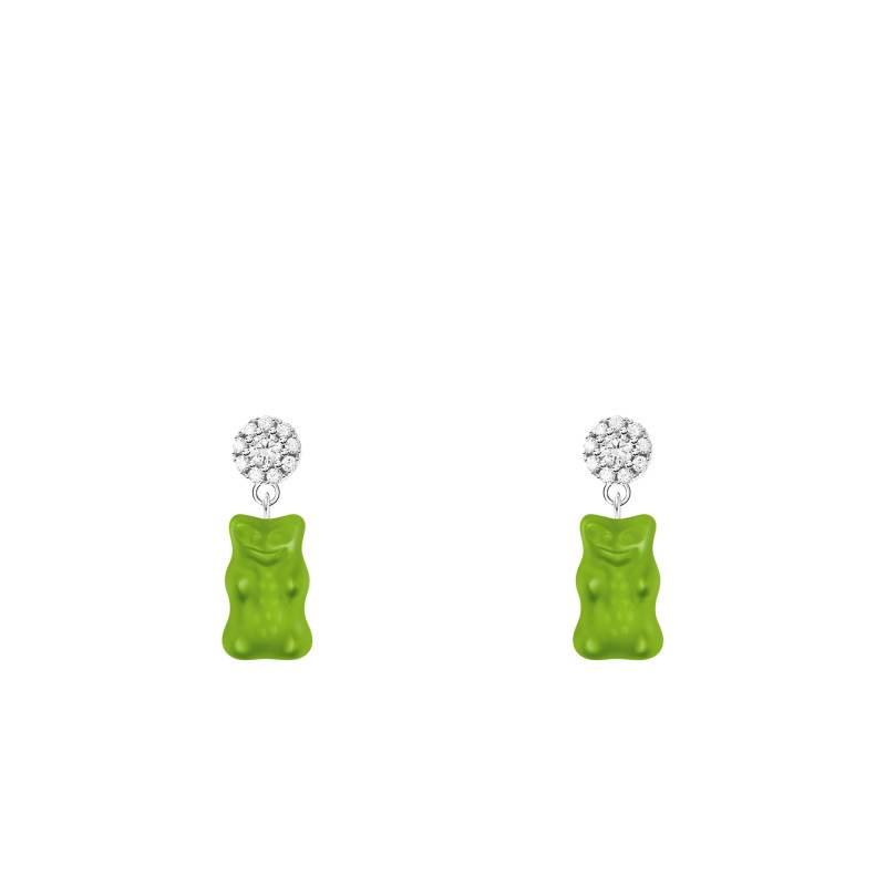 925 Silver Green Haribo Drop Earrings & White Zirconia - H2330-052-6 - Thomas Sabo