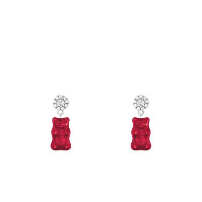 Boucles d'oreilles Haribo Rouge en Argent 925, Cristaux & Zircones Blanches - H2330-052-10 - Thomas Sabo