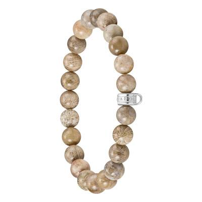 925 Silver & Jasper Bead As We Visit Bracelet, Lengths 15 cm to 19 cm - X0293-014-16 - Thomas Sabo