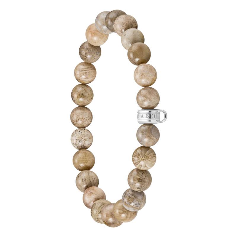 925 Silver & Jasper Bead As We Visit Bracelet, Lengths 15 cm to 19 cm - X0293-014-16 - Thomas Sabo