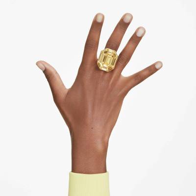Bague Cocktail Lucent Métal Doré & Cristaux Jaunes - 5708782 - Swarovski