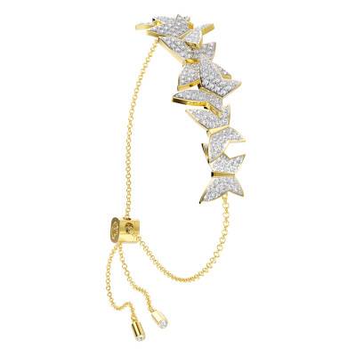 Bracelet Idyllia Lilia Métal Doré & Cristaux Blancs, Longueur 24 cm Ajustable - 5736072 - Swarovski