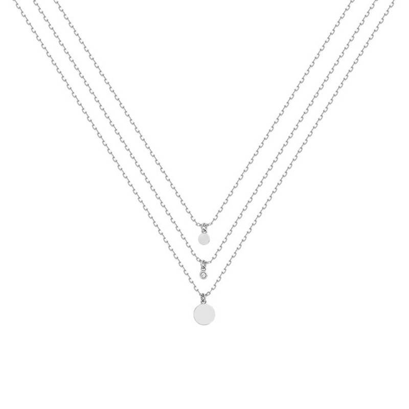 925 Silver & Diamond "États d'Ame" Necklace, Length 38 cm to 48 cm - La Garçonne Diamant