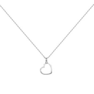 925 Silver & Diamond "Ma Déclaration" Necklace, Length 38 cm to 43 cm - La Garçonne Diamant