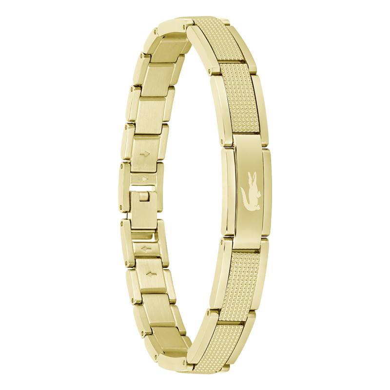 Gold-Tone Steel Textured Stencil Bracelet, Length 19 cm - 2040219 - Lacoste