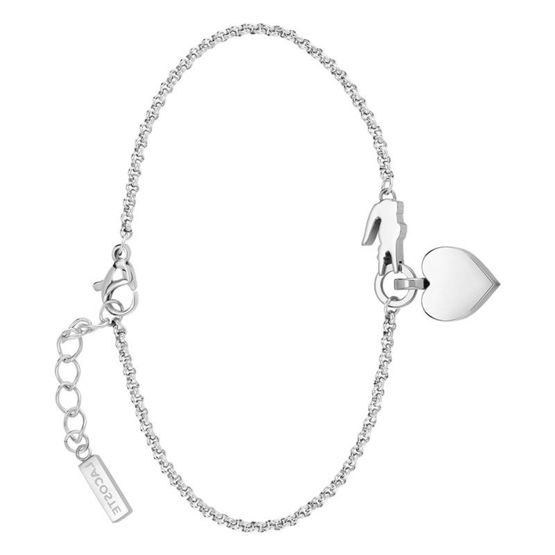 Steel Love My Croc Bracelet, 16.5 cm to 19 cm - 2040027 - Lacoste
