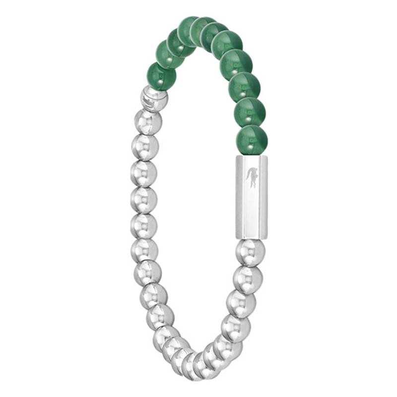 Stainless Steel Scottie Beads Bracelet, 18 cm Diameter - 2040245 - Lacoste