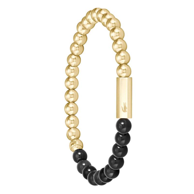 Gold-Tone Stainless Steel Scottie Beads Bracelet, 18 cm Diameter - 2040247 - Lacoste