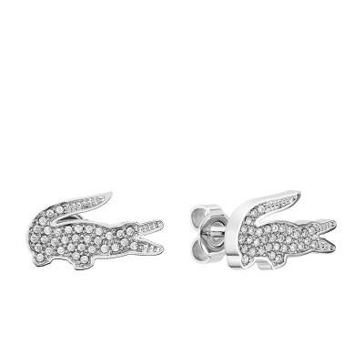 Boucles d'oreilles Crocodile Acier & Pierres - 2040142 - Lacoste