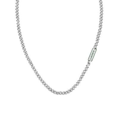 Collier District Maille Gourmette en Acier - 2040208, Longueur 61 cm - Lacoste