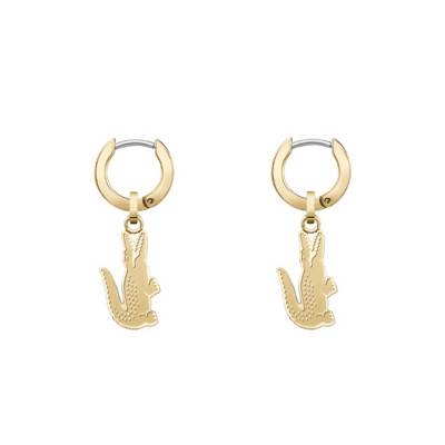 Créoles Arthor Crocodile en Acier Doré - 2040231 - Lacoste
