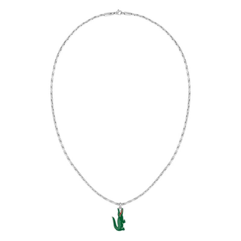 Arthor Crocodile Stainless Steel Necklace, 55 cm Length - 2040228 - Lacoste