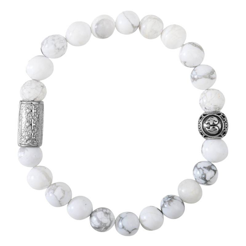 Howlite Gemini Bracelet, Length 19.5 cm or 20.5 cm - Lauren Steven