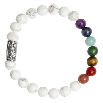Bracelet 7 Chakras Howlite blanche - Lauren Steven