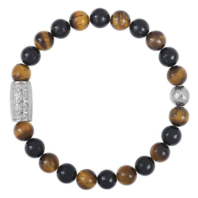Tiger's Eye & Agate Prosperity Bracelet, Length 19.5 cm or 20.5 cm - Lauren Steven