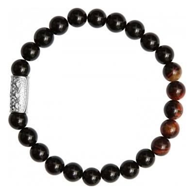Black Agate and Red Tiger's Eye Bracelet - Lauren Steven